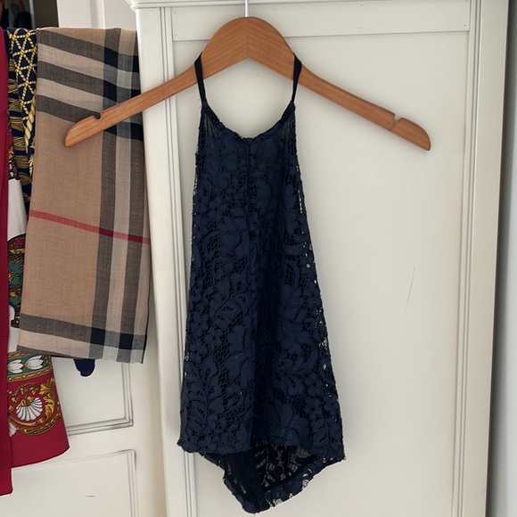 Zara Navy Blue Halter Top Blouse - Picture 3 of 9